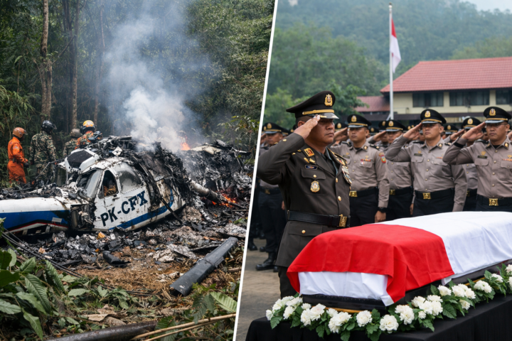 Kronologi Jatuhnya Helikopter PK-CFX di Kalbar dan Upacara Hari Kesadaran Nasional di Polres Sumedang