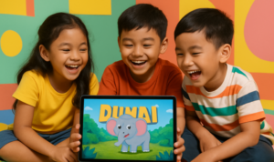 Anak-anak Indonesia menikmati konten edukasi dunia JUMBO oleh Visinema