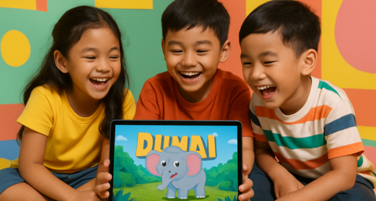 Anak-anak Indonesia menikmati konten edukasi dunia JUMBO oleh Visinema