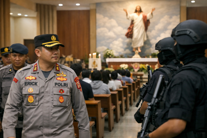 Kapolres Metro Jakarta Utara Tinjau Pengamanan Ibadah Kenaikan Isa Almasih di Gereja St. Yohanes Bosco