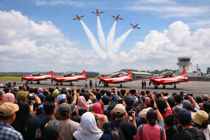 Open Base Jupiter Aerobatic Team di Lanud Sjamsudin Noor, Disambut Meriah Ribuan Warga Banua Padati Apron