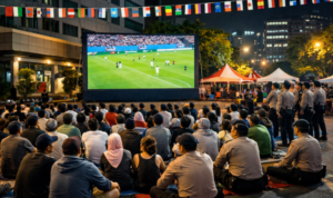 Polres Jakpus Gelar Nobar Piala Dunia 2026, Wujudkan Kebersamaan Polisi dan Warga
