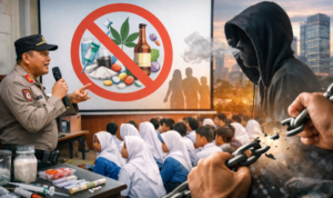 Polsek Kemayoran Bentengi Generasi Muda dari Bahaya Narkoba, Edukasi P4GN Warnai MPLS di SKB 01 Kebon Kosong
