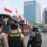 Unit Intelkam Monitoring dan Amankan Keberangkatan Massa Aksi ke PT PLN dan Mabes Polri
