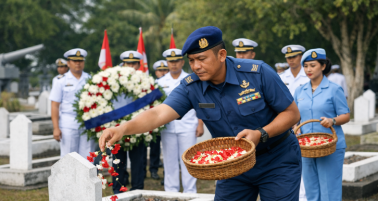 Semangat Juang Tak Pernah Padam, Danlanal Bintan Pimpin Ziarah Rombongan Peringati HUT Ke-81 TNI Angkatan Laut Featured Image Semangat Juang Tak Pernah Padam, Danlanal Bintan Pimpin Ziarah Rombongan Peringati HUT Ke-81 TNI Angkatan Laut