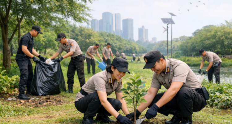 Polres Metro Jakarta Utara Gelar Green Policing, Perkuat Kepedulian terhadap Lingkungan